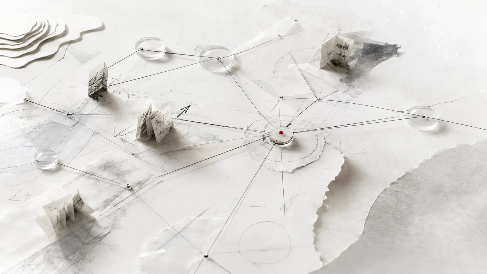 A tactile network of connected analytic paths and decision points